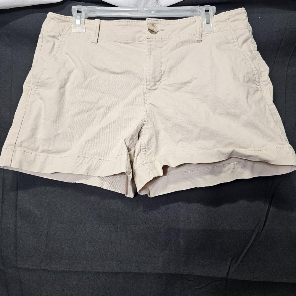 Loft size 8 the washed twill 4 in shorts khaki
